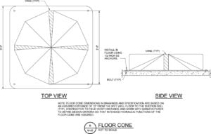 floor cone spec drawing