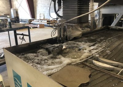 water jet machining of components